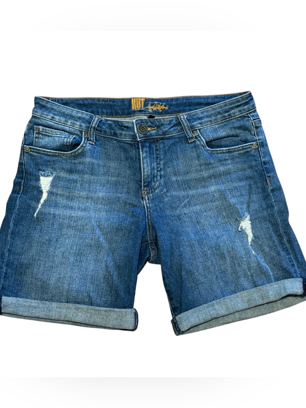 Kut from the Kloth Women’s Size 6 Distressed Rolled Cuff Shorts